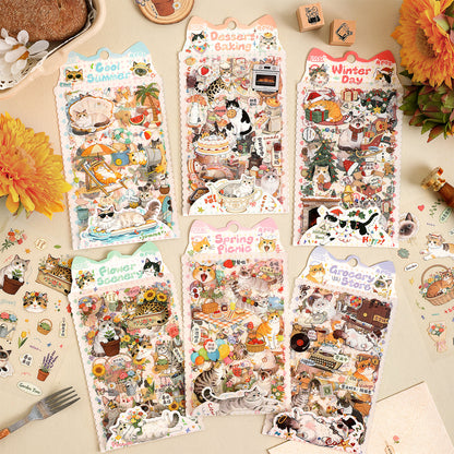 Fluffy Star Language Sticker 4pcs