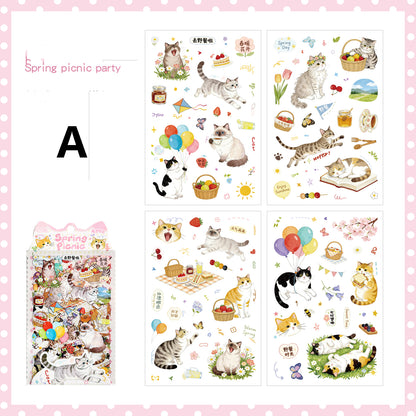 Fluffy Star Language Sticker 4pcs