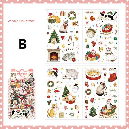 Fluffy Star Language Sticker 4pcs