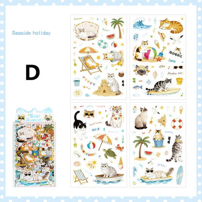 Fluffy Star Language Sticker 4pcs