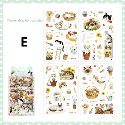 Fluffy Star Language Sticker 4pcs
