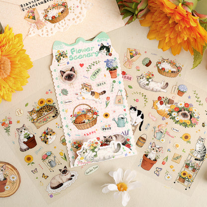Fluffy Star Language Sticker 4pcs