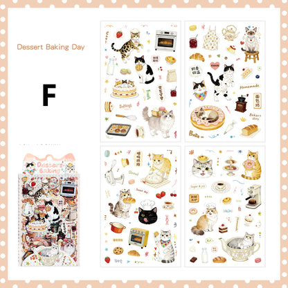 Fluffy Star Language Sticker 4pcs