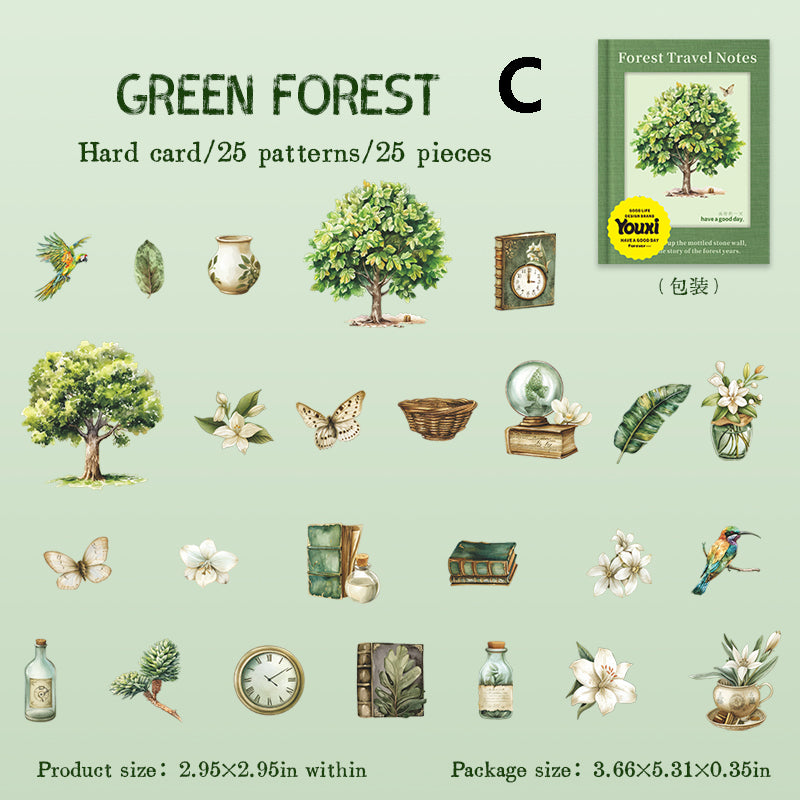 Forest Travel Notes Sticker 25pcs