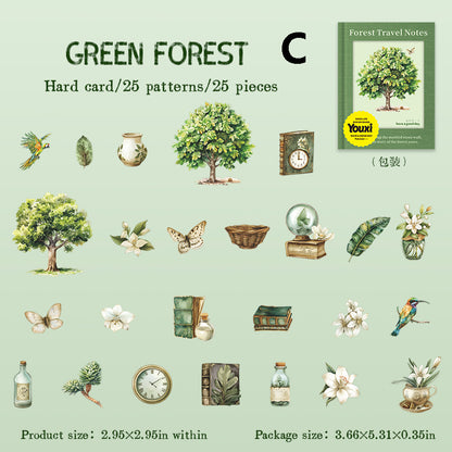Forest Travel Notes Sticker 25pcs
