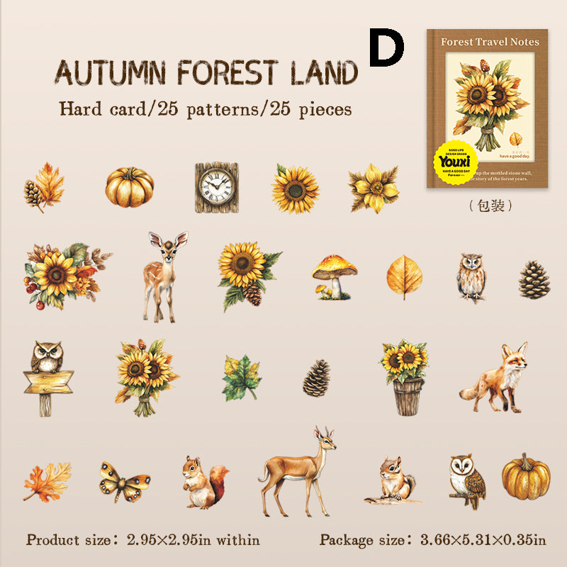 Forest Travel Notes Sticker 25pcs