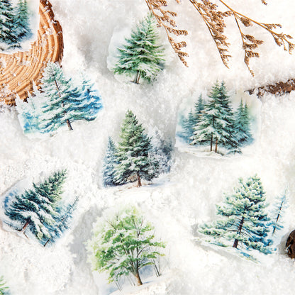 Forest Trees Stickers 16pcs