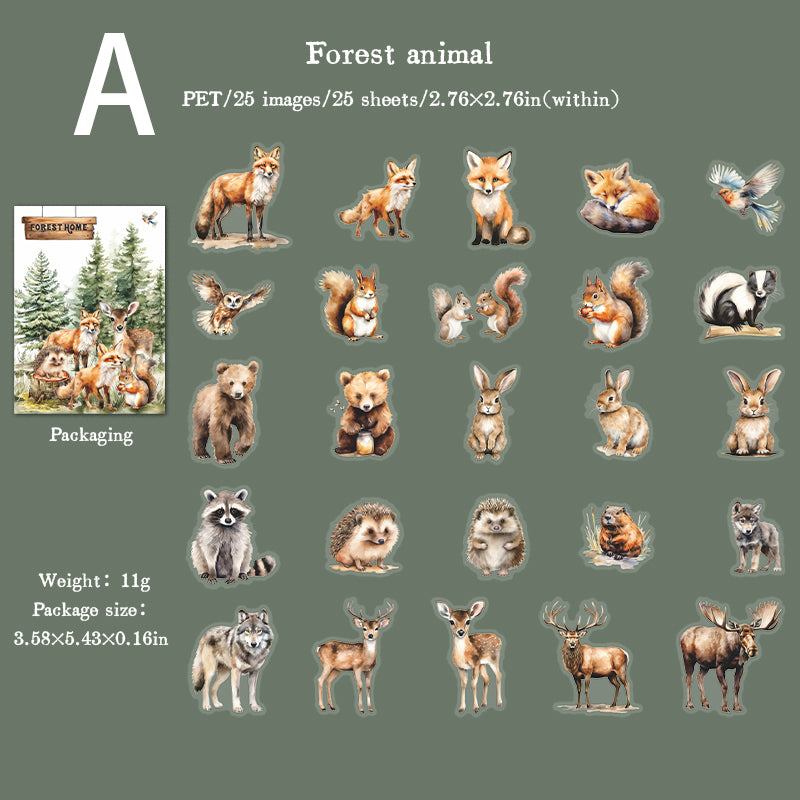 Forest Home Sticker 25pcs