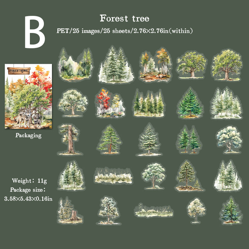 Forest Home Sticker 25pcs