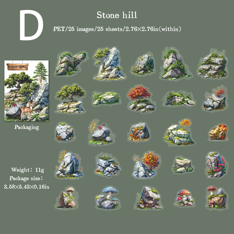 Forest Home Sticker 25pcs