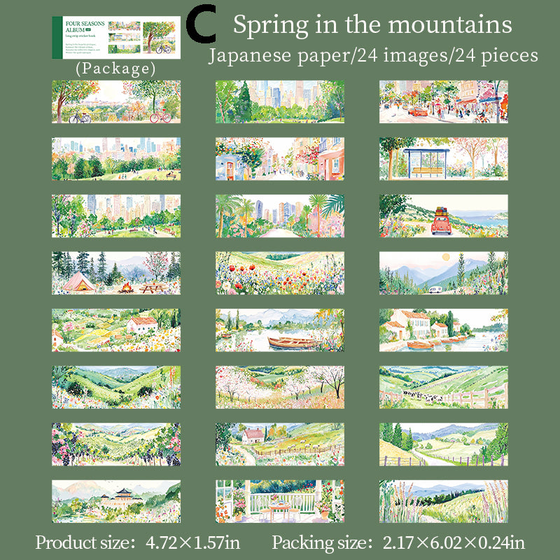 Four Seasons Album Sticker 24pcs