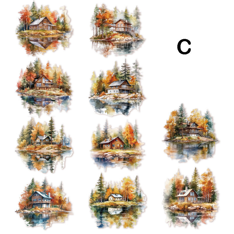 Four Seasons Cabin Stickers 20ps