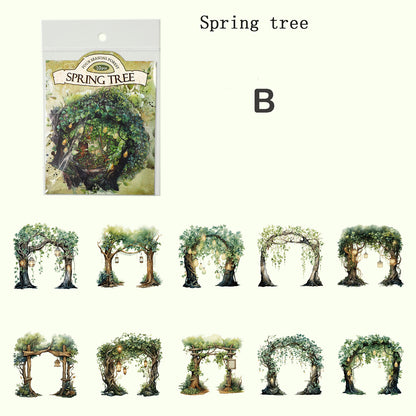 Four Seasons Forest Stickers 10pcs