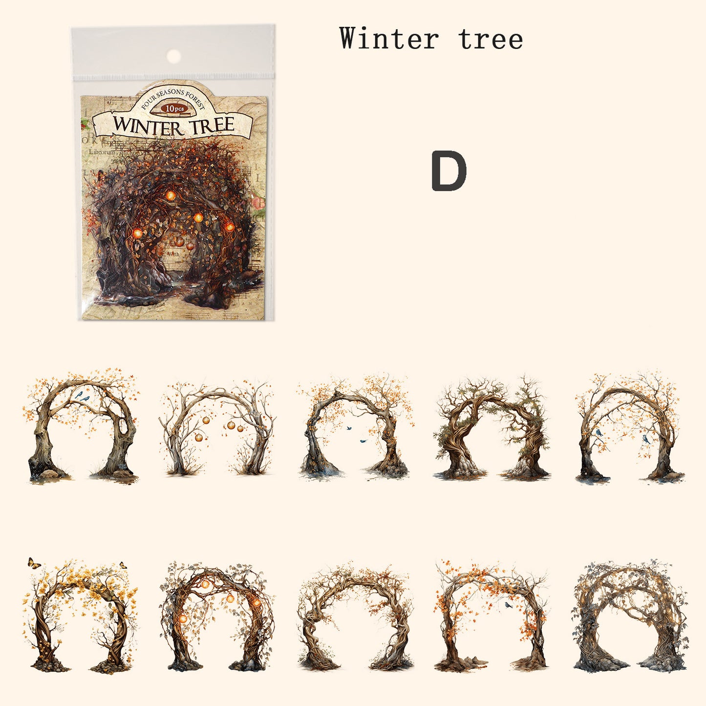 Four Seasons Forest Stickers 10pcs