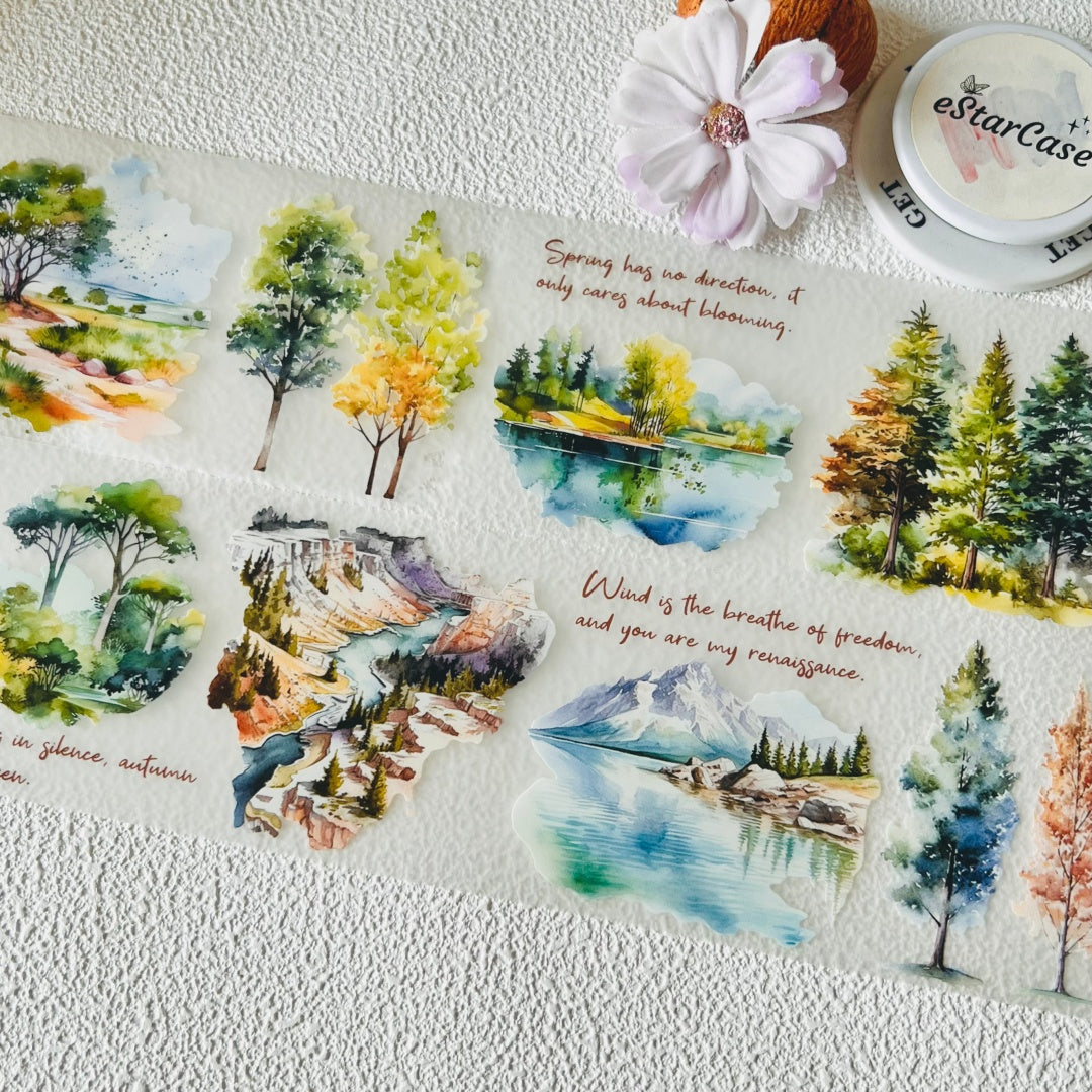 6.5cm*2m Four Seasons Forest Tape