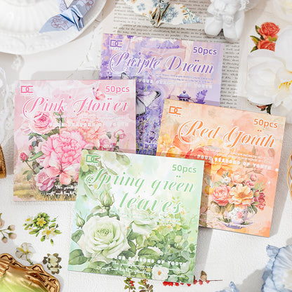 Four Seasons Of Youth Sticker Book 50pcs