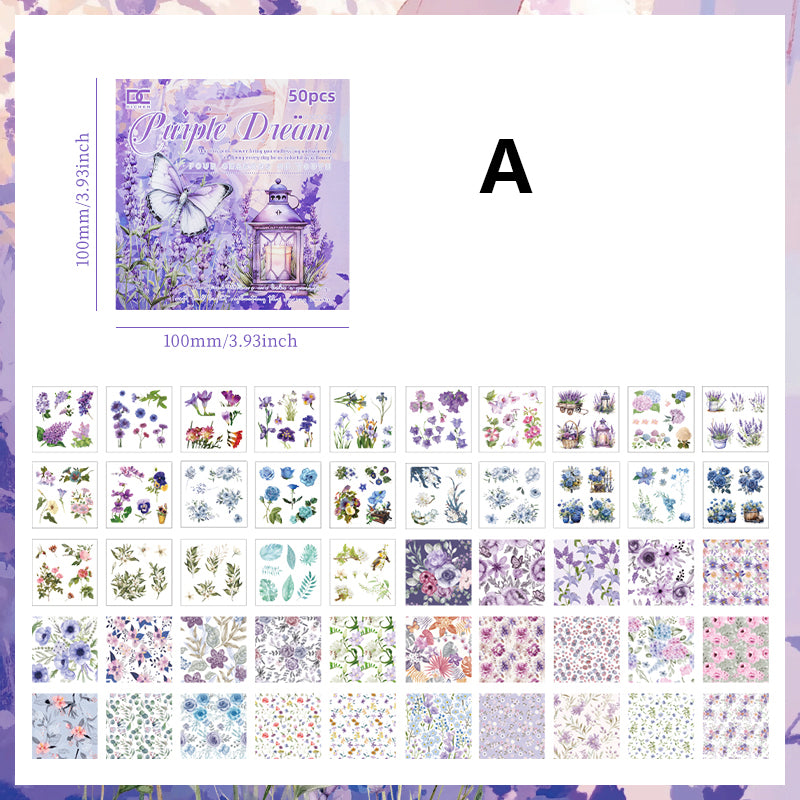 Four Seasons Of Youth Sticker Book 50pcs