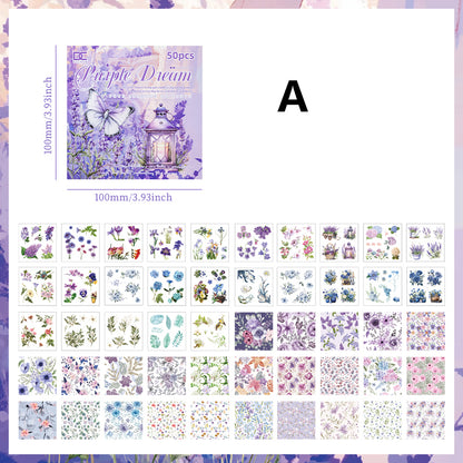 Four Seasons Of Youth Sticker Book 50pcs