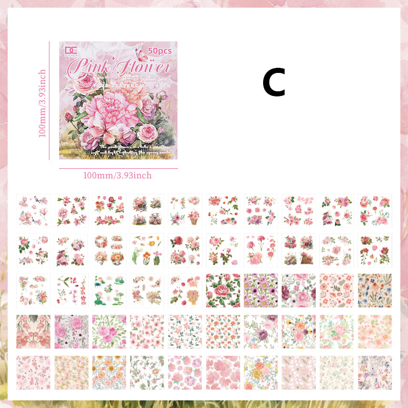 Four Seasons Of Youth Sticker Book 50pcs