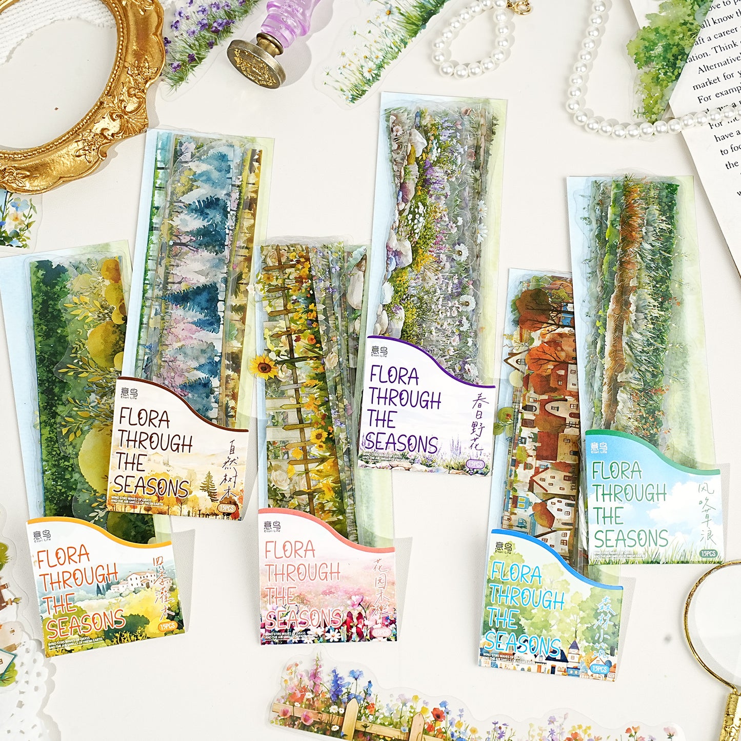 Four Seasons Plants Sticker 15pcs