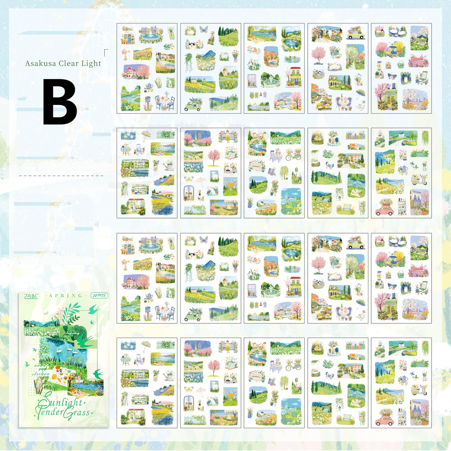 Four Seasons Sticker Book 20pcs