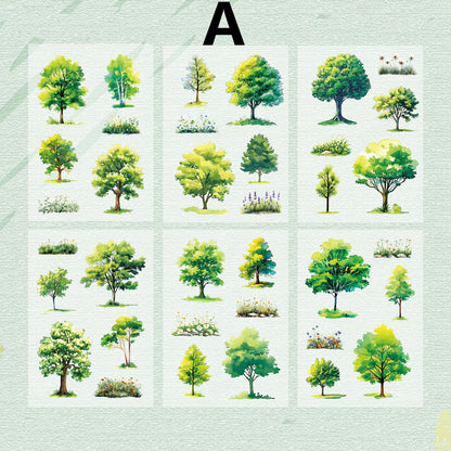 Four Seasons Tree Sticker 6pcs