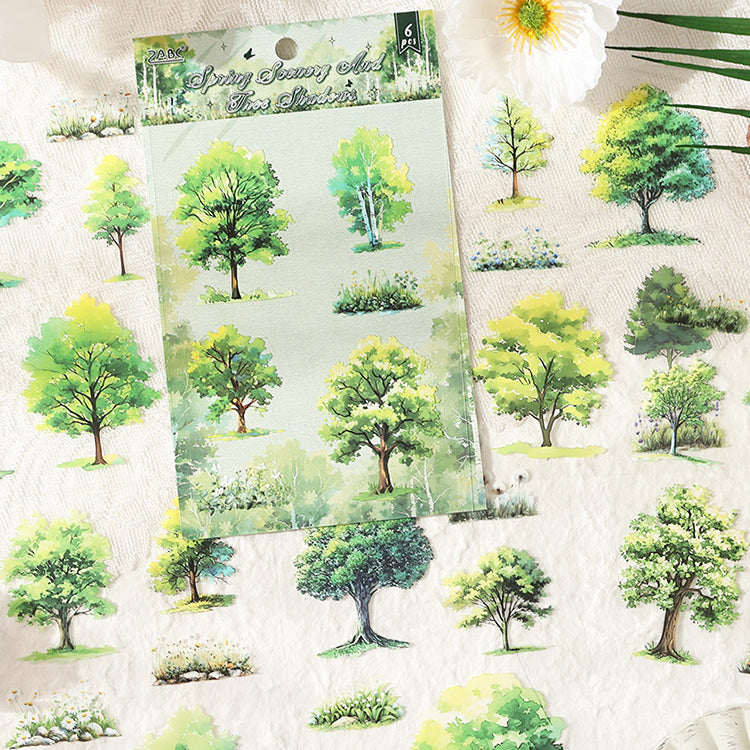 Four Seasons Tree Sticker 6pcs