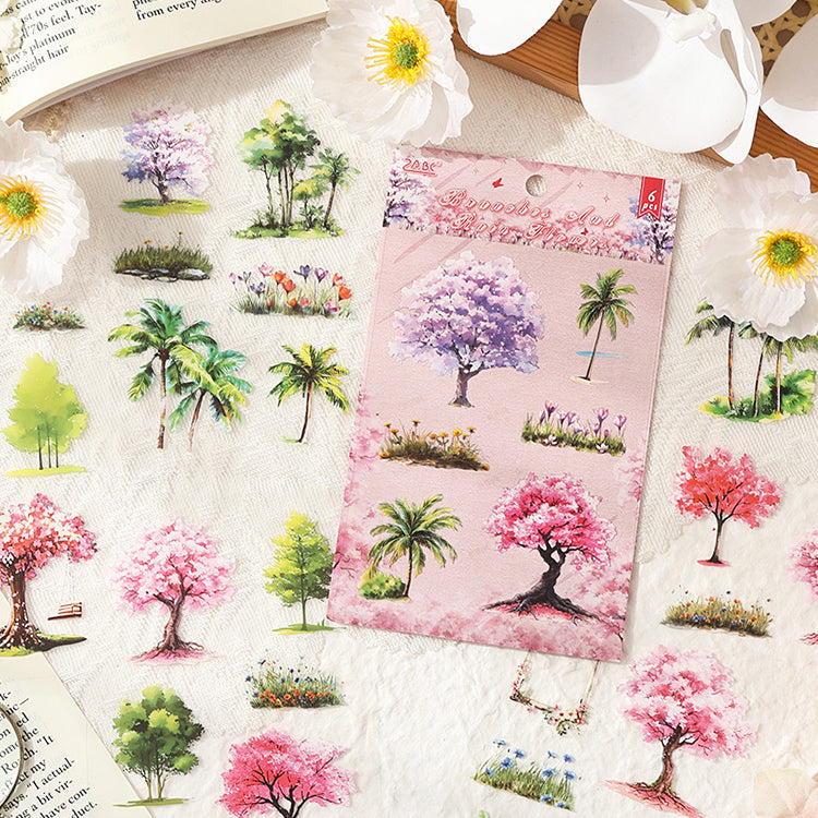 Four Seasons Tree Sticker 6pcs