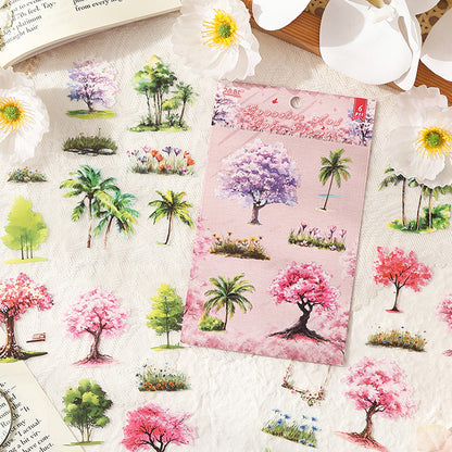 Four Seasons Tree Sticker 6pcs