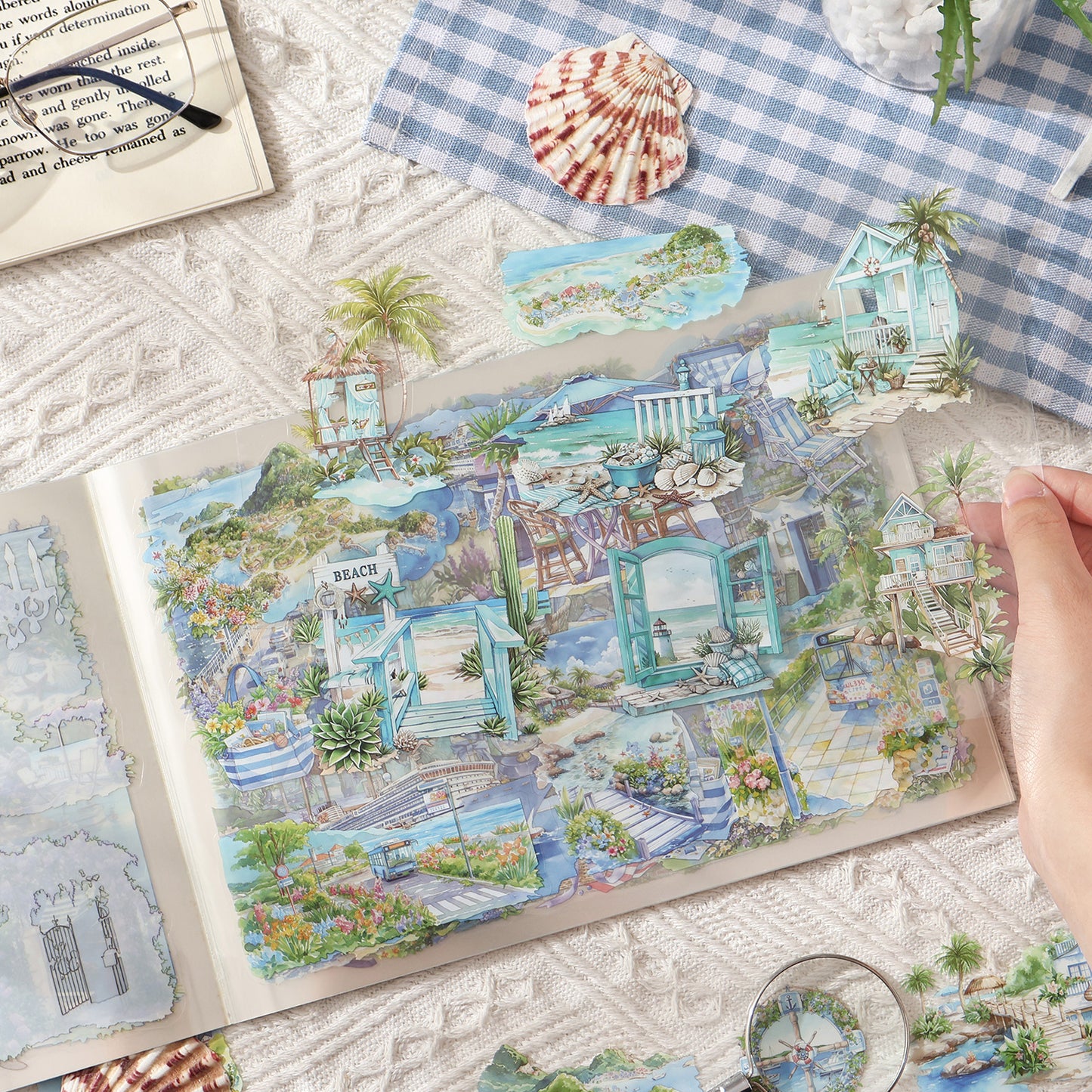 Four Times Scenery Sticker Book 20pcs