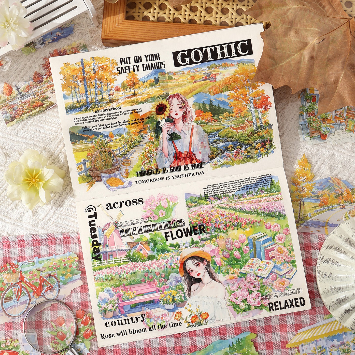 Four Times Scenery Sticker Book 20pcs