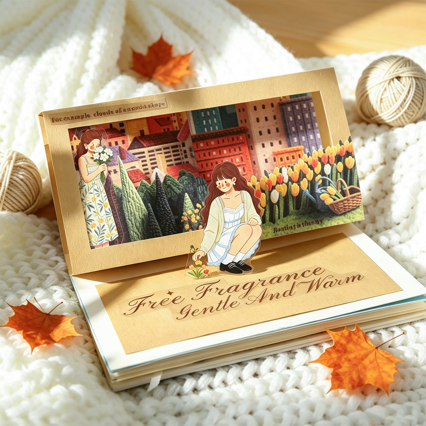 Four Woven Autumn Scenes Sticker 30pcs