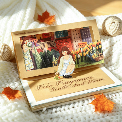 Four Woven Autumn Scenes Sticker 30pcs