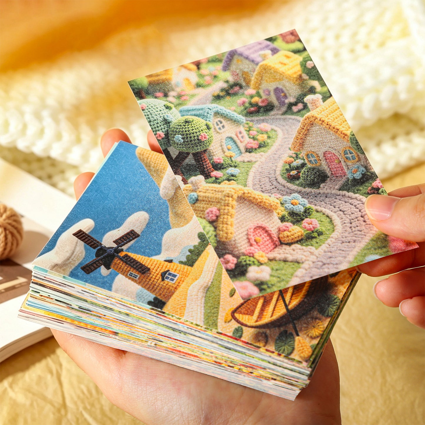 Four Woven Autumn Scenes Sticker 30pcs