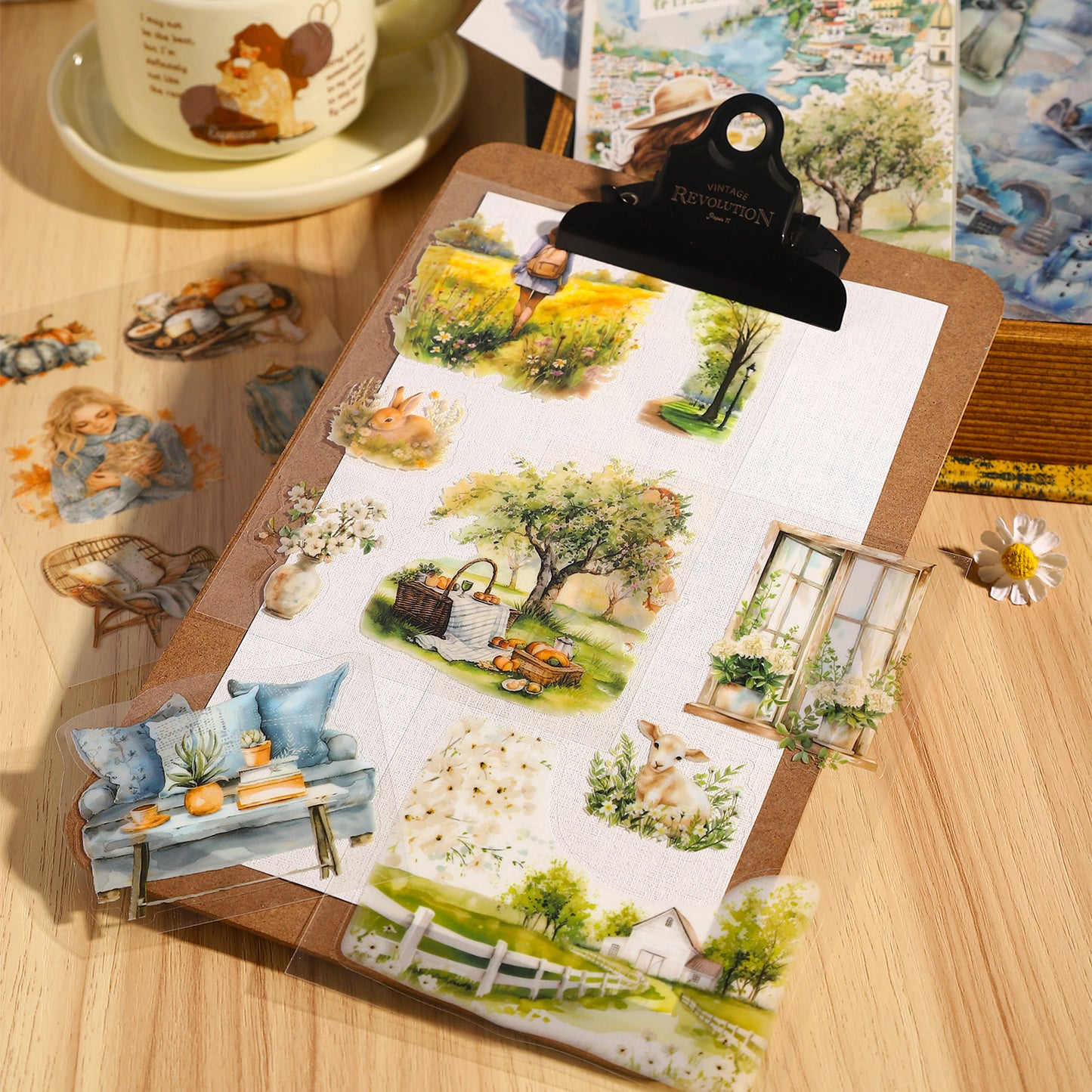 Four seasons journey Sticker Book 20pcs