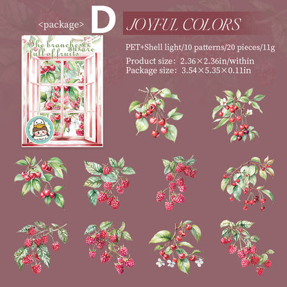 Fruit Full Branch Head Sticker 20pcs
