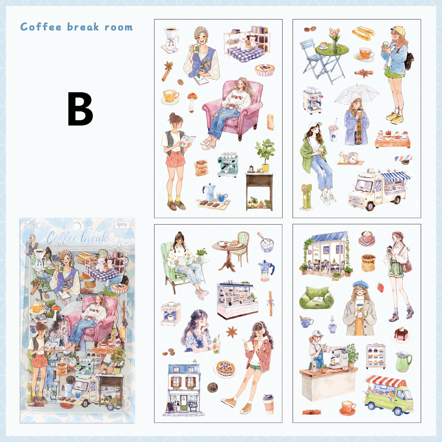 Fun Time Stickers 4pcs