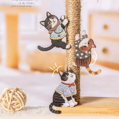 Fuzzy Embroidery Cuties Stickers 20pcs