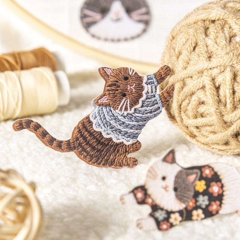 Fuzzy Embroidery Cuties Stickers 20pcs