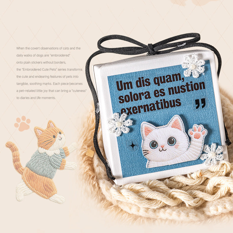 Fuzzy Embroidery Cuties Stickers 20pcs