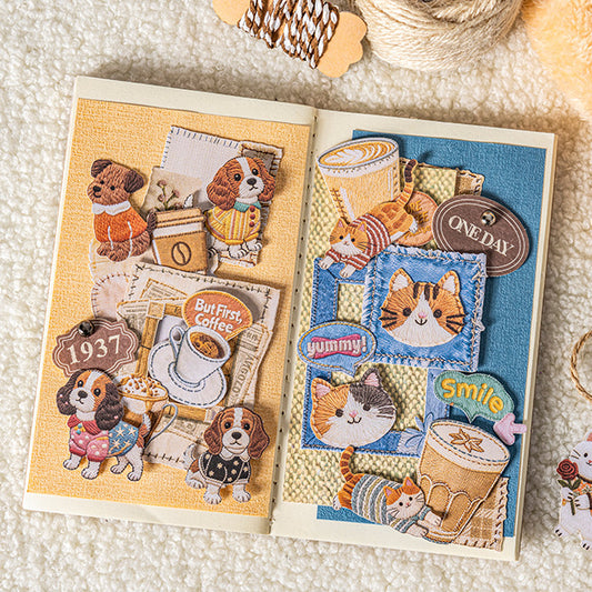 Fuzzy Embroidery Cuties Stickers 20pcs