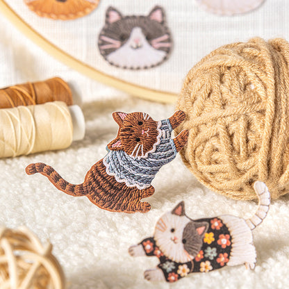 Fuzzy Embroidery Cuties Stickers 20pcs