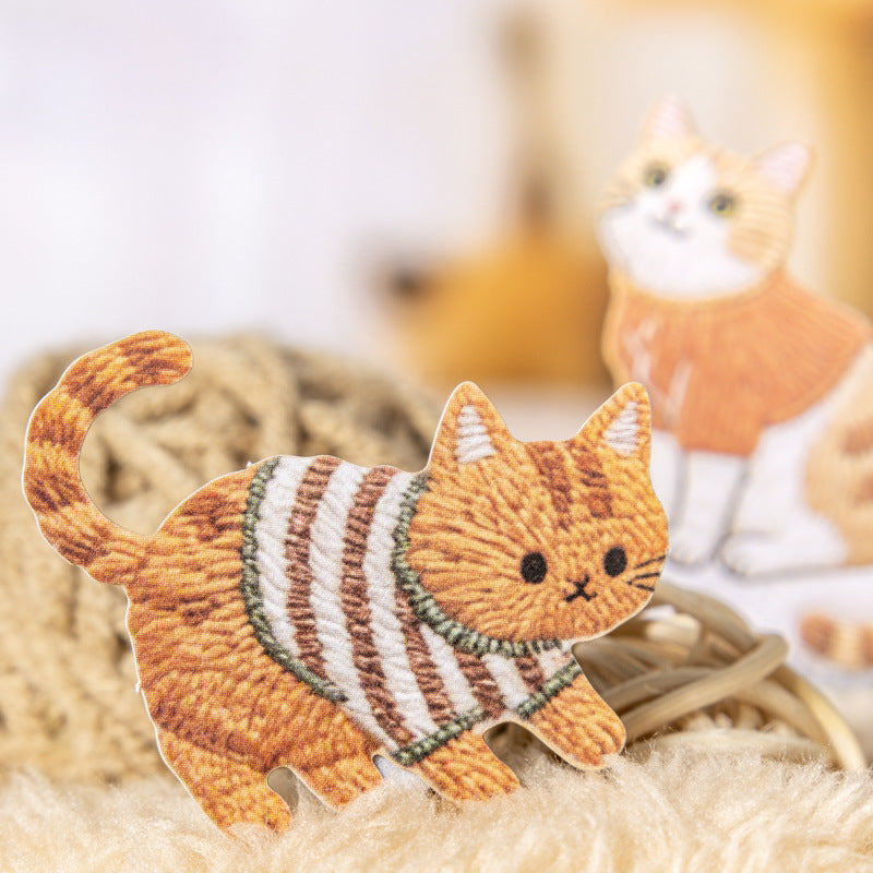 Fuzzy Embroidery Cuties Stickers 20pcs