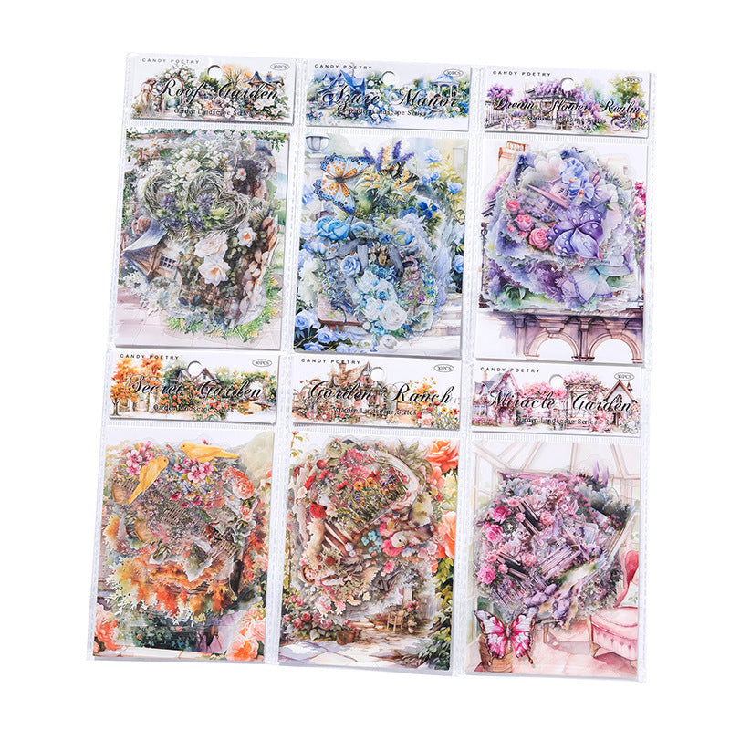 Garden Landscape Stickers 30pcs