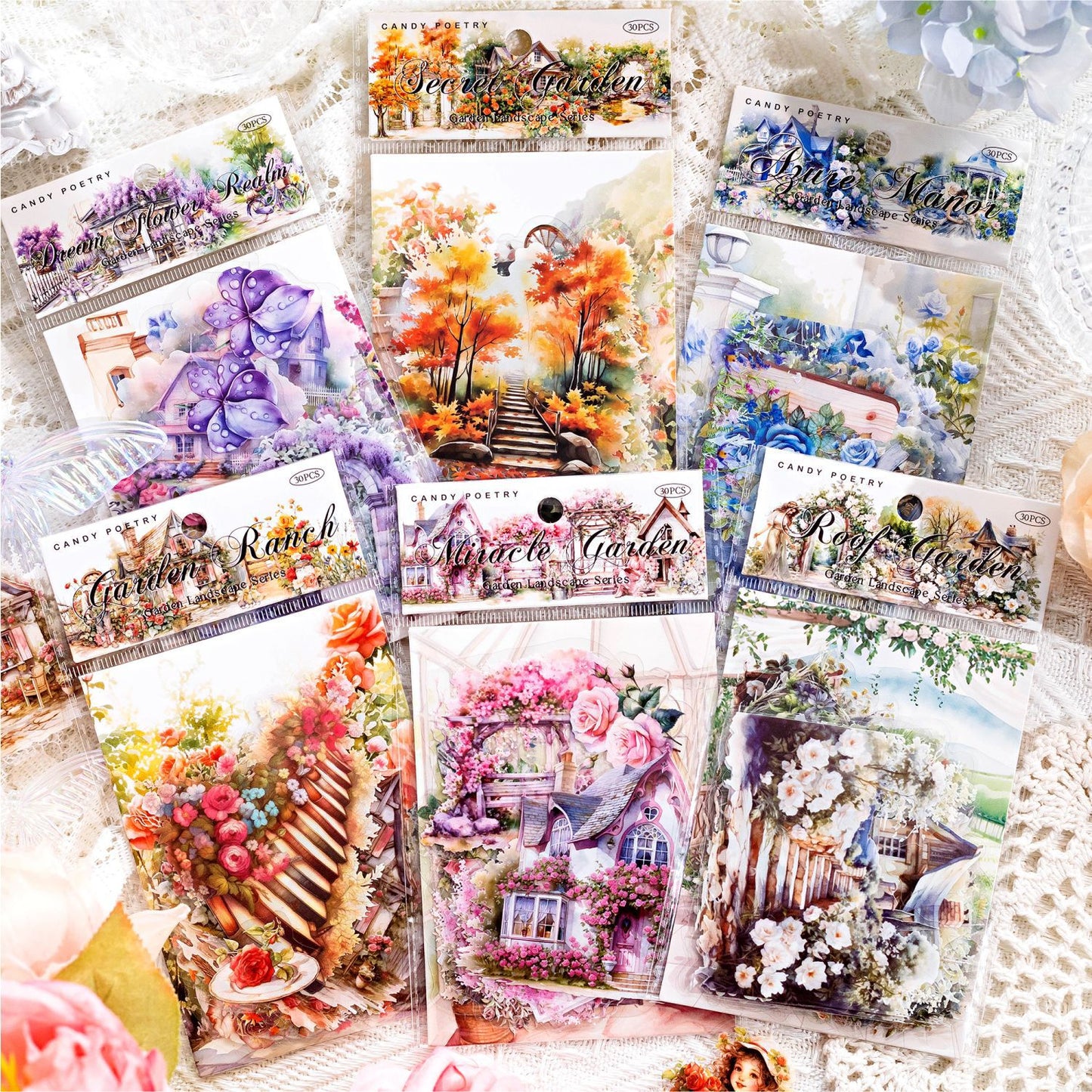 Garden Landscape Stickers 30pcs