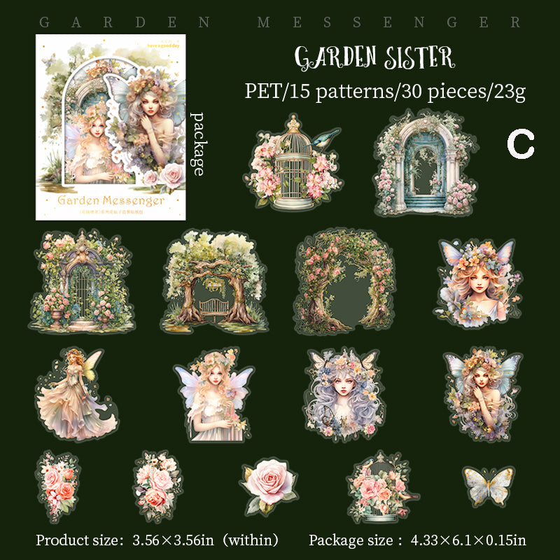 Garden Messenger Stickers 30pcs