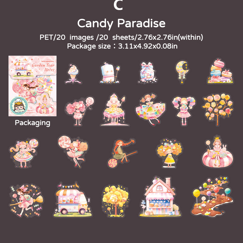 Garden Tour Notes Sticker 20pcs