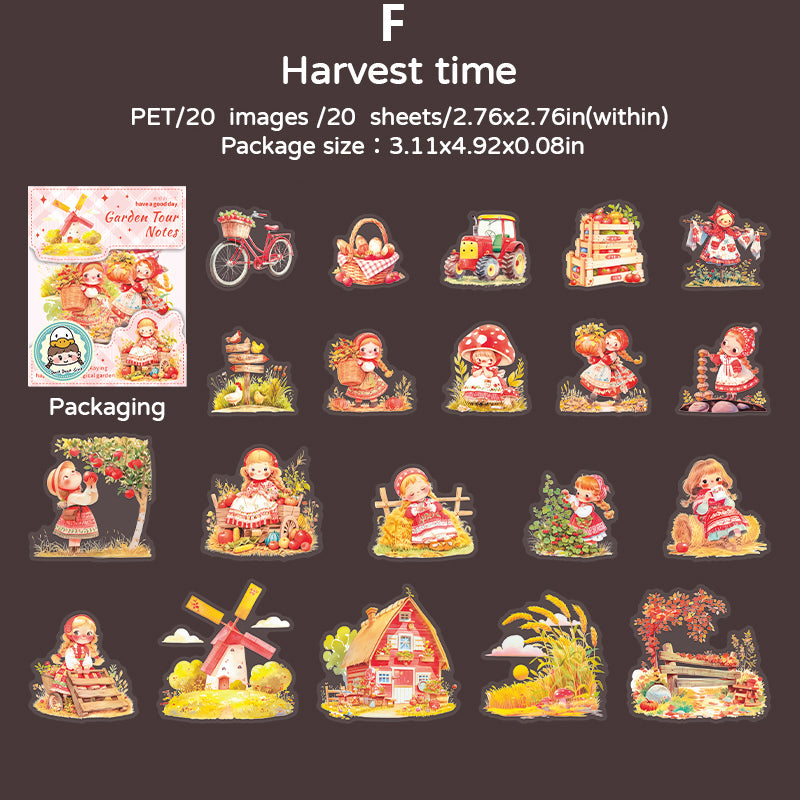 Garden Tour Notes Sticker 20pcs