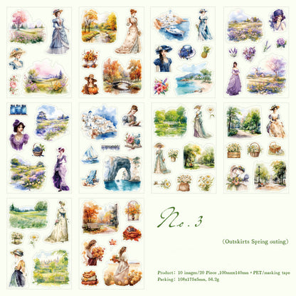 Garden and Flower Field Sticker Book