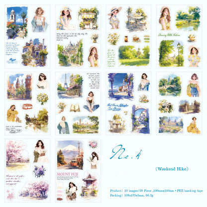 Garden and Flower Field Sticker Book